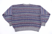 90's Cambridge Classics Multipattern Knit Sweater - Sweater - Thrifted Threads