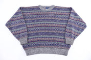 90's Cambridge Classics Multipattern Knit Sweater - Sweater - Thrifted Threads