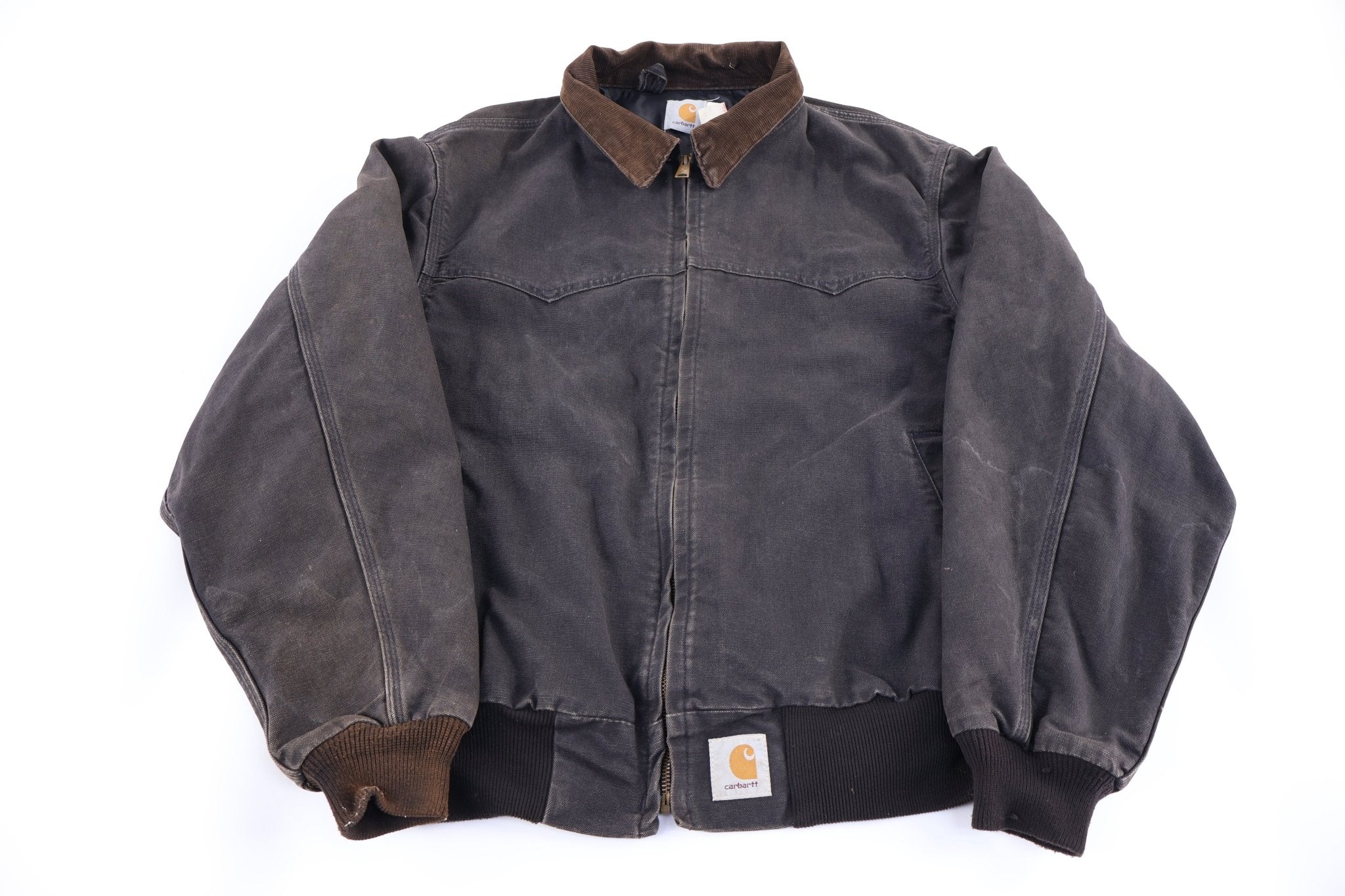 90's Carhartt Logo Patch Brown Santa Fe Jacket - Jacket - Thrifted Threads
