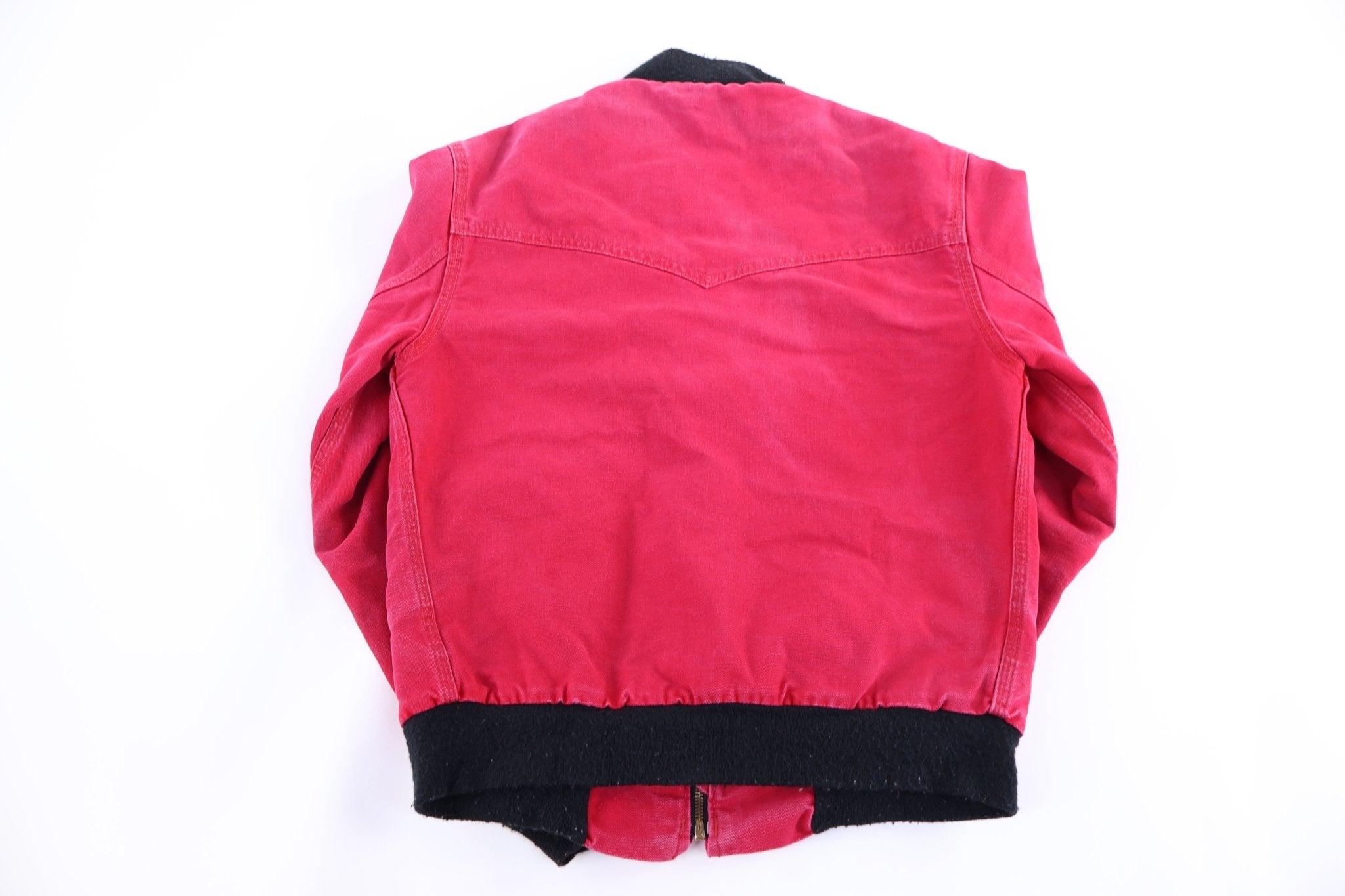 90's Carhartt Logo Patch Red Full Zip Santa Fe Jacket - Jacket - Thrifted Threads