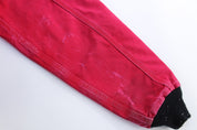90's Carhartt Logo Patch Red Santa Fe Zip Up Jacket - ThriftedThreads.com