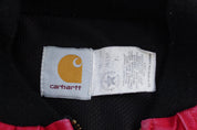 90's Carhartt Logo Patch Red Santa Fe Zip Up Jacket - ThriftedThreads.com