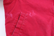 90's Carhartt Logo Patch Red Santa Fe Zip Up Jacket - ThriftedThreads.com