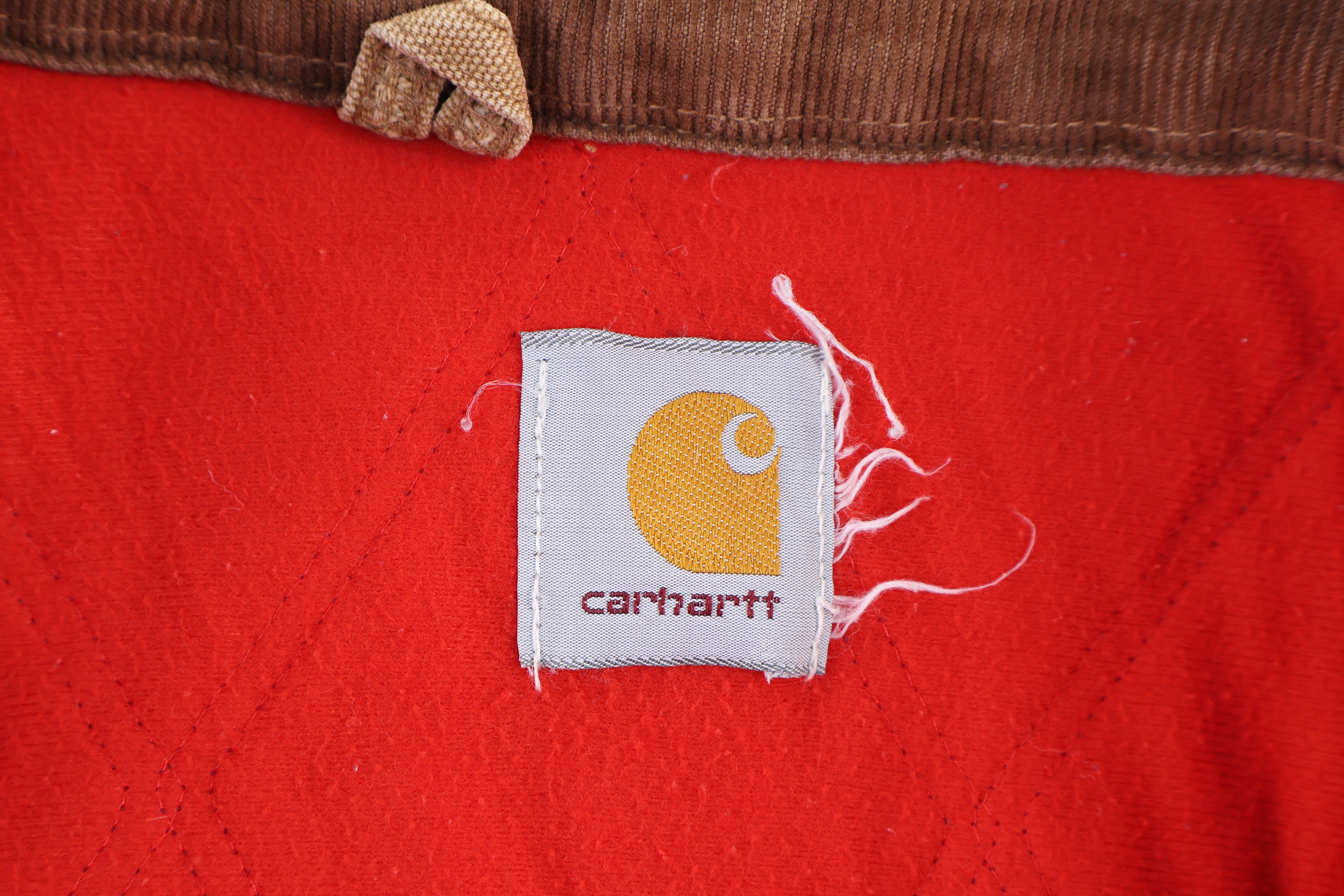 90's Carhartt Logo Patch Tan Santa Fe Full Zip Jacket - Jacket - Thrifted Threads
