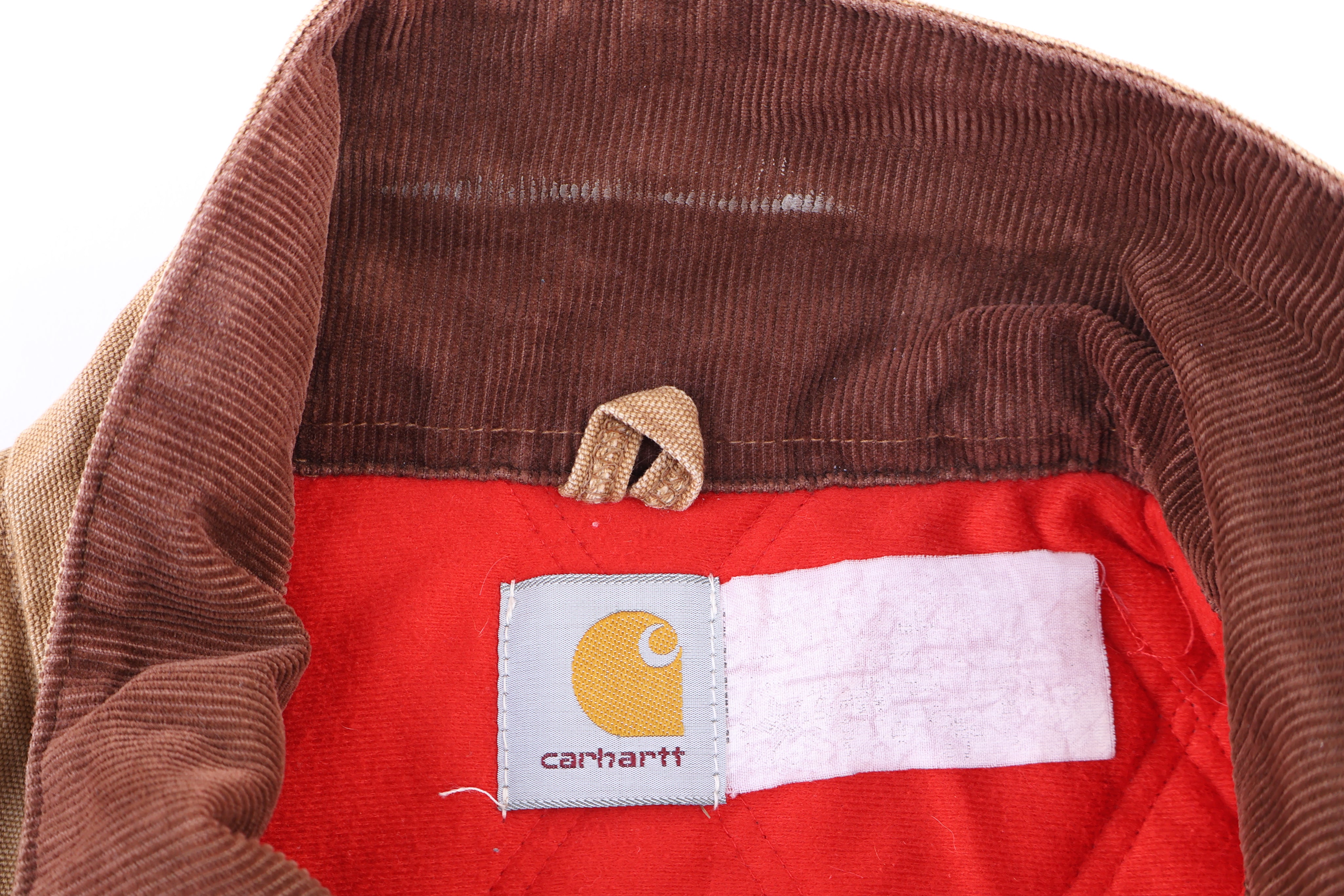 90's Carhartt Logo Patch Tan Santa Fe Jacket - Jacket - Thrifted Threads