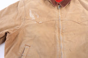 90's Carhartt Logo Patch Tan Santa Fe Jacket - Jacket - Thrifted Threads