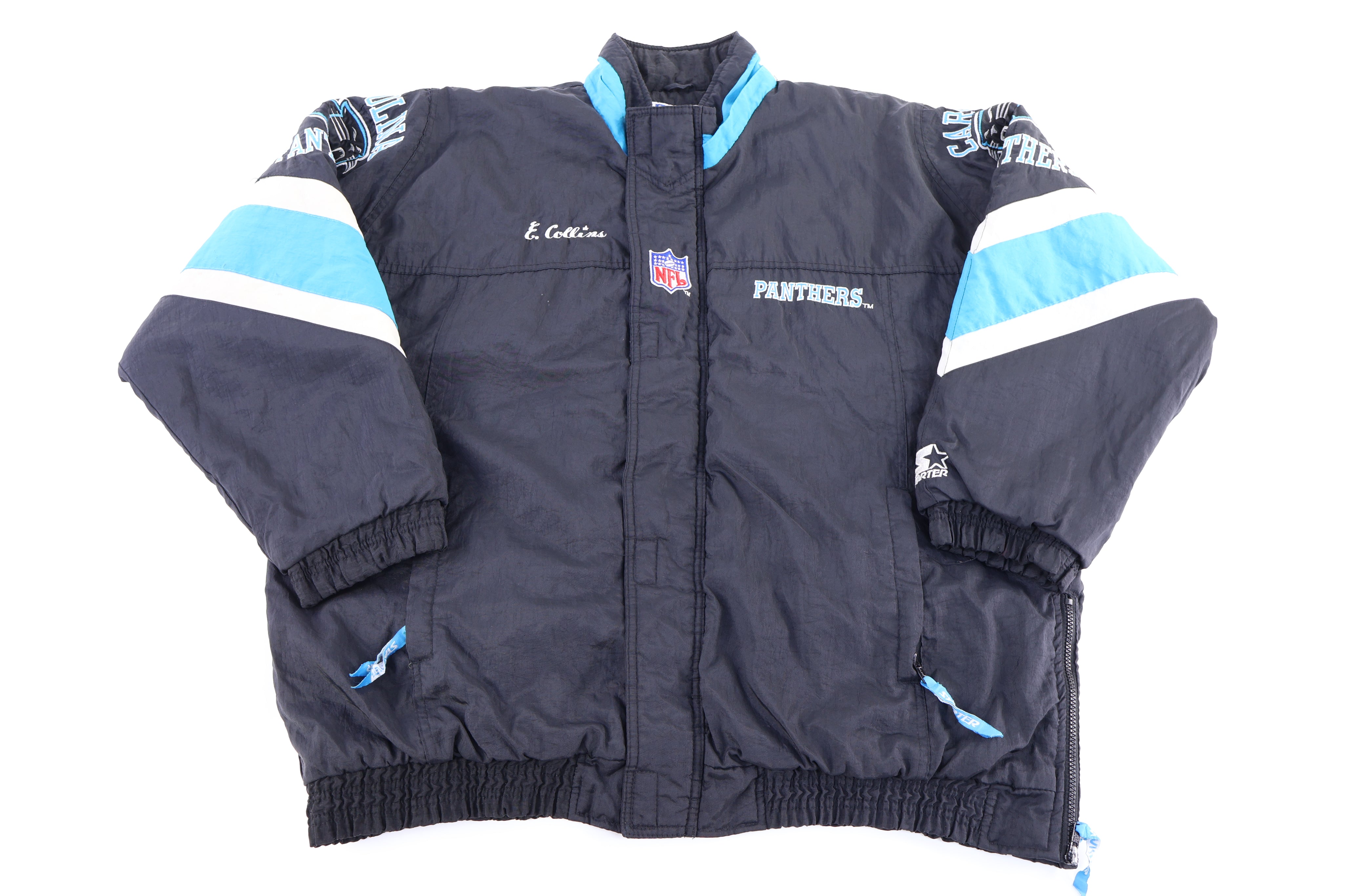 90's Carolina Panthers Football Full Zip Jacket - jacket - Thrifted Threads