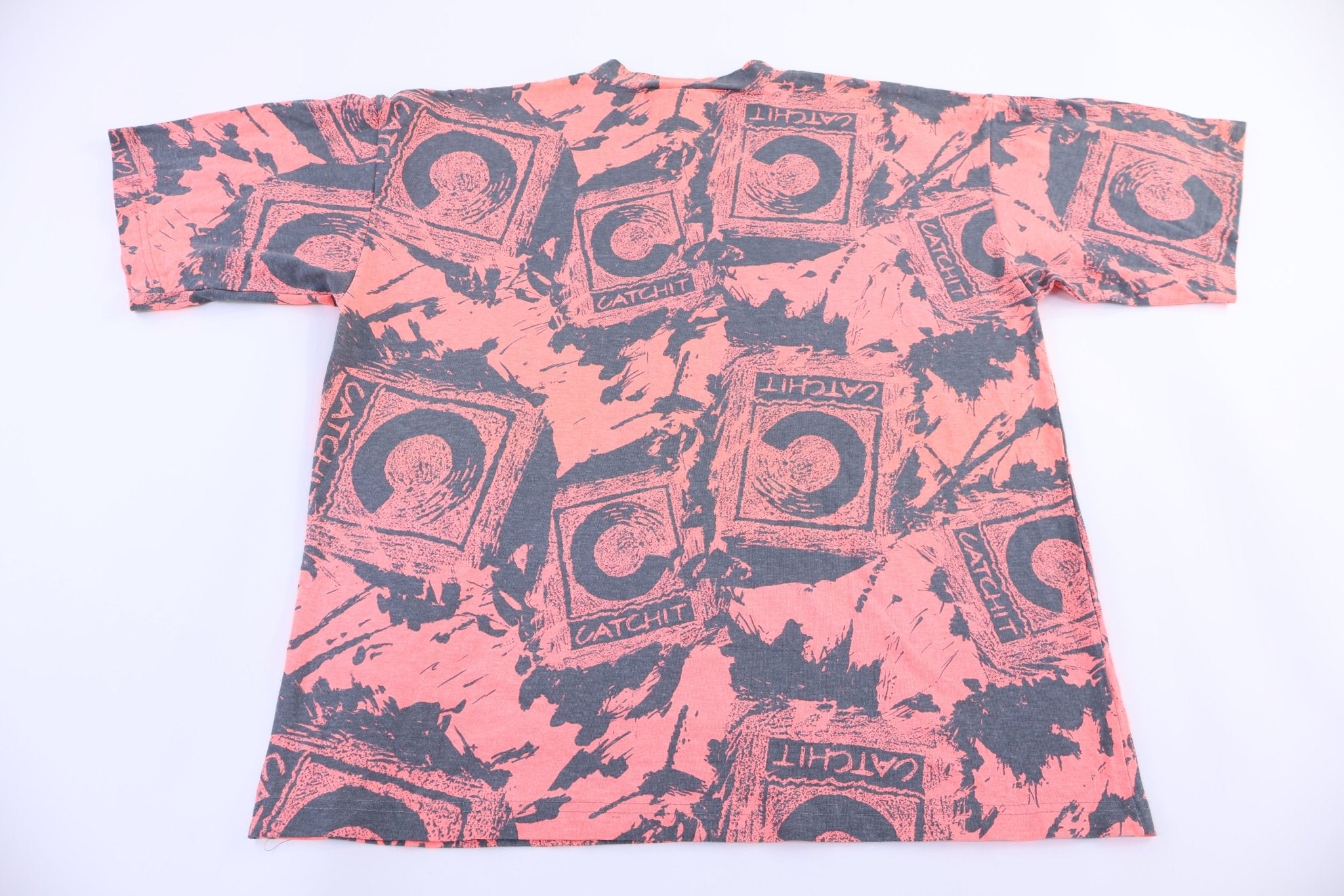 90's Catch It Surf All Over Graphic T-shirt - Shirts & Tops - Thrifted Threads