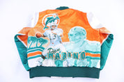 90's Chalk Line Miami Dolphins Football Bomber Jacket - Jacket - Thrifted Threads