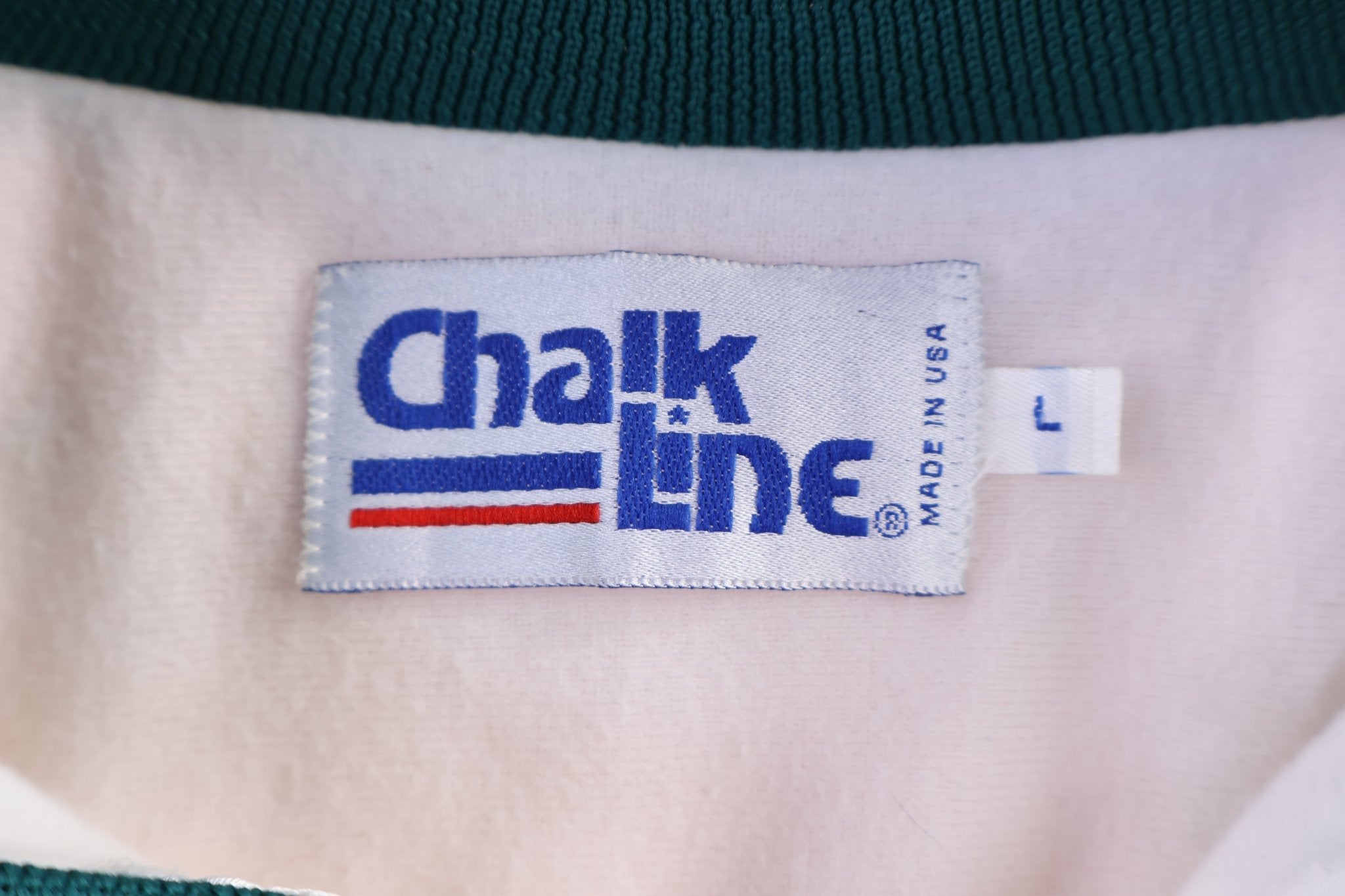 90's Chalk Line Miami Dolphins Football Bomber Jacket - Jacket - Thrifted Threads