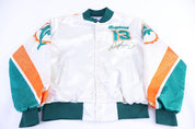 90's Chalk Line Miami Dolphins Football Bomber Jacket - Jacket - Thrifted Threads