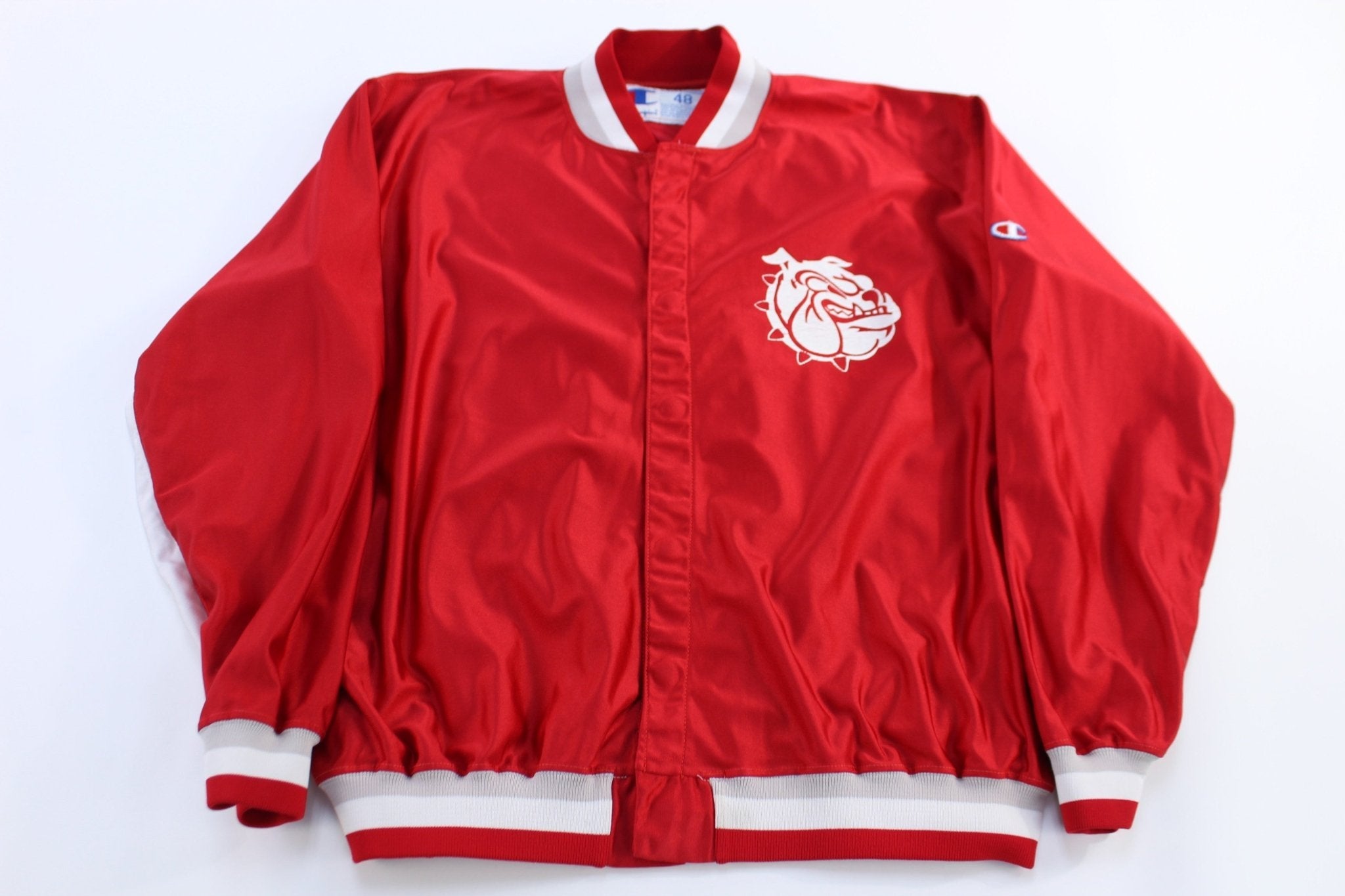 90's Champion Bulldogs Satin Jacket - Jacket - Thrifted Threads