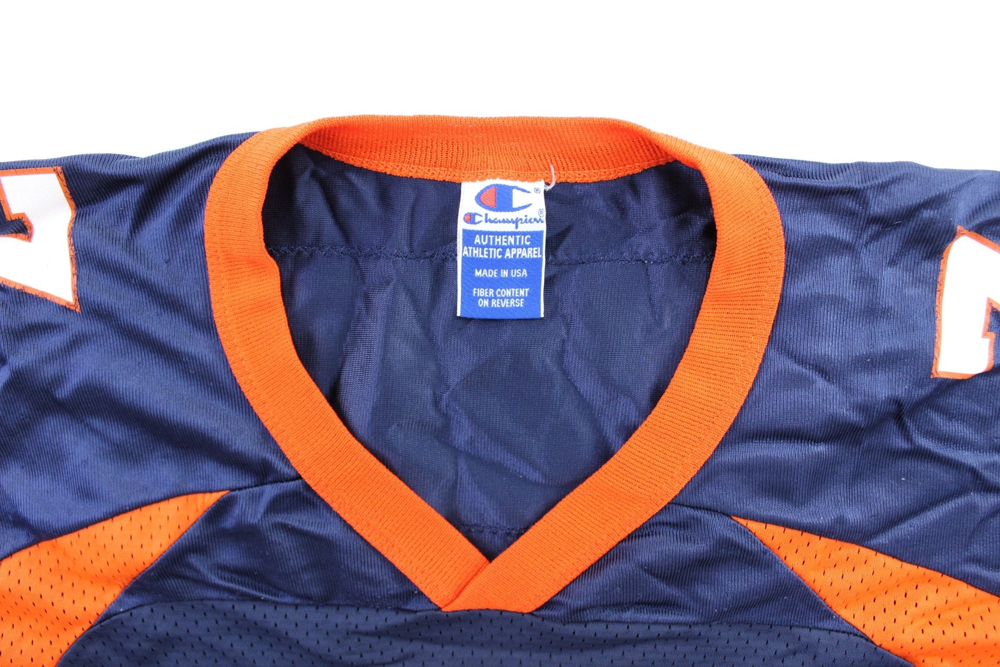 90's Champion Embroidered Logo Denver Broncos John Elway Football Jersey - ThriftedThreads.com