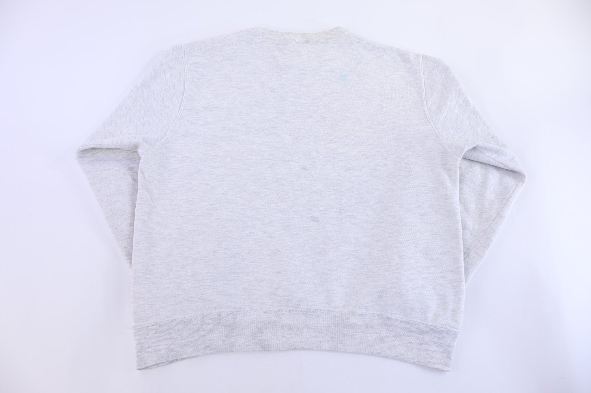 90's Champion Embroidered Logo Gray Blank Sweatshirt - Sweatshirt - Thrifted Threads