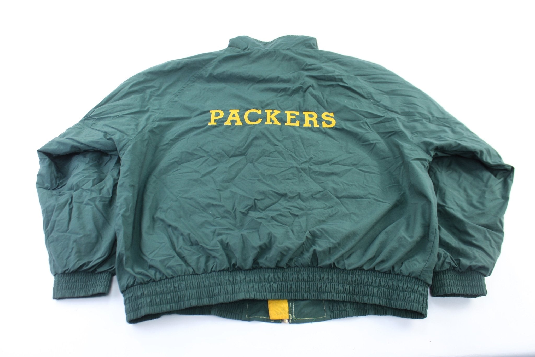 90’s Champion Embroidered Logo Green Bay Packers Zip Up Jacket - ThriftedThreads.com