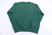 90's Champion Embroidered Logo Green Blank Sweatshirt - Sweatshirt - Thrifted Threads