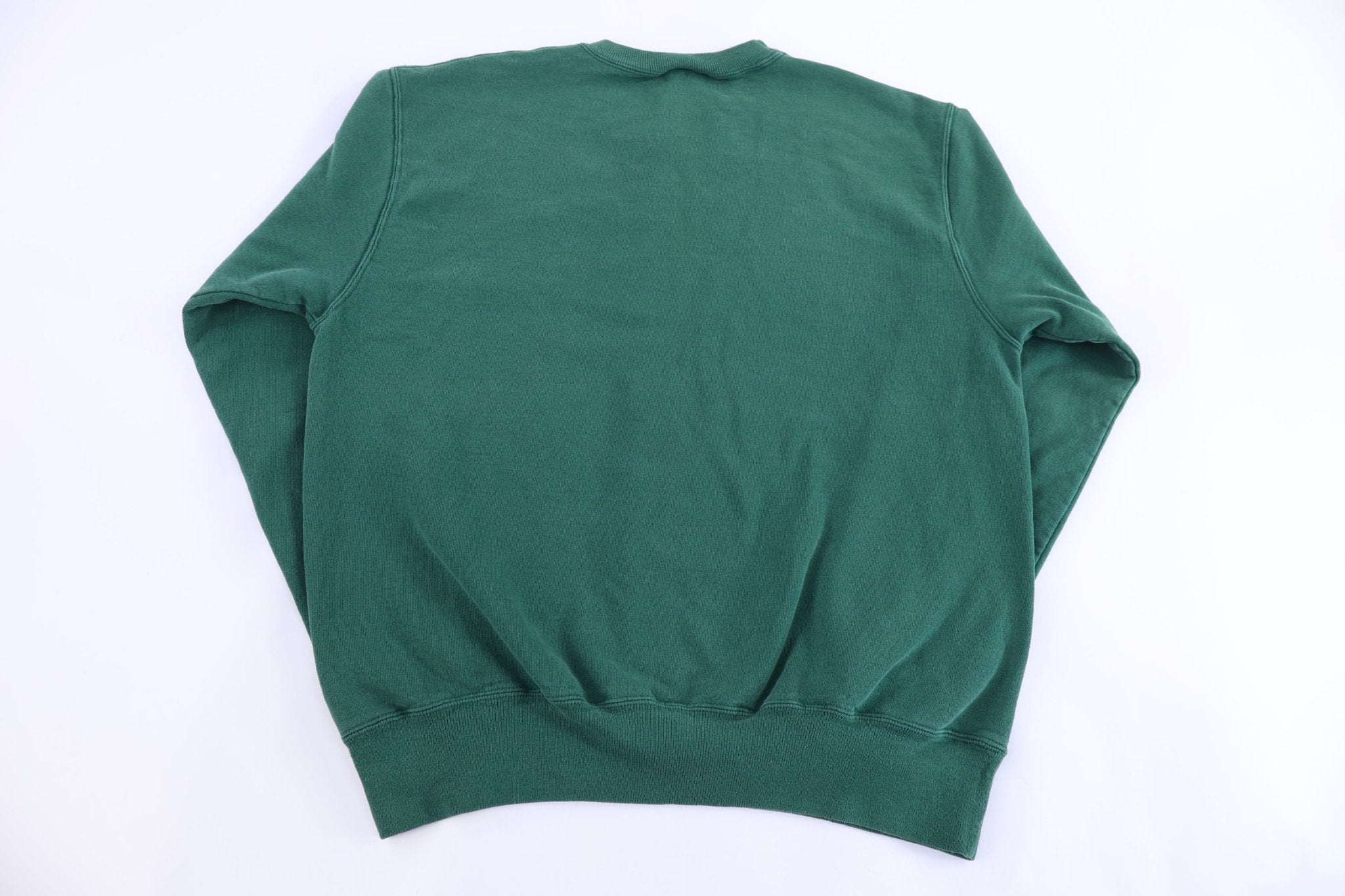 90's Champion Embroidered Logo Green Blank Sweatshirt - Sweatshirt - Thrifted Threads