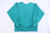 90's Champion Embroidered Logo Green Sweatshirt - Sweatshirt - Thrifted Threads