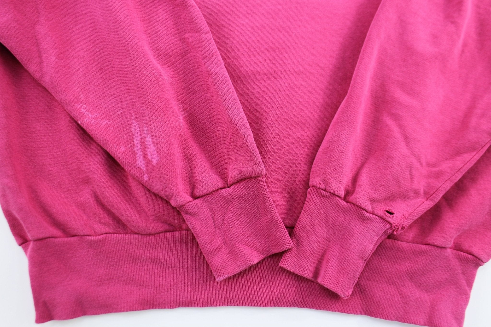 90's Champion Embroidered Logo Pink Sweatshirt - Sweatshirt - Thrifted Threads