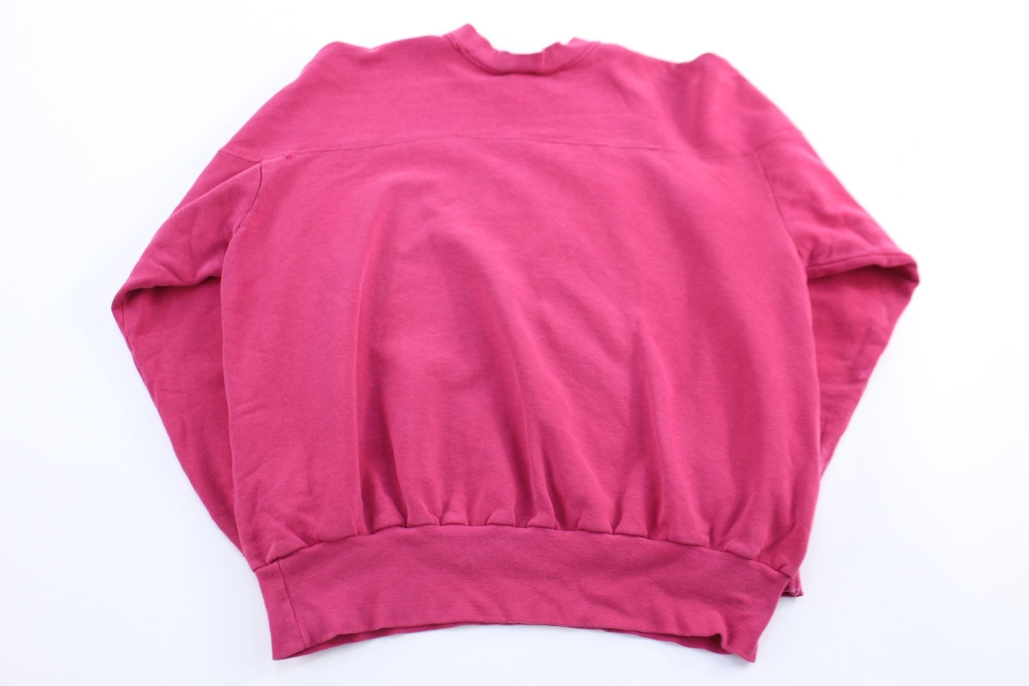 90's Champion Embroidered Logo Pink Sweatshirt - Sweatshirt - Thrifted Threads