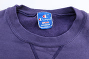 90's Champion Embroidered Logo Purple Sweatshirt - Sweatshirt - Thrifted Threads