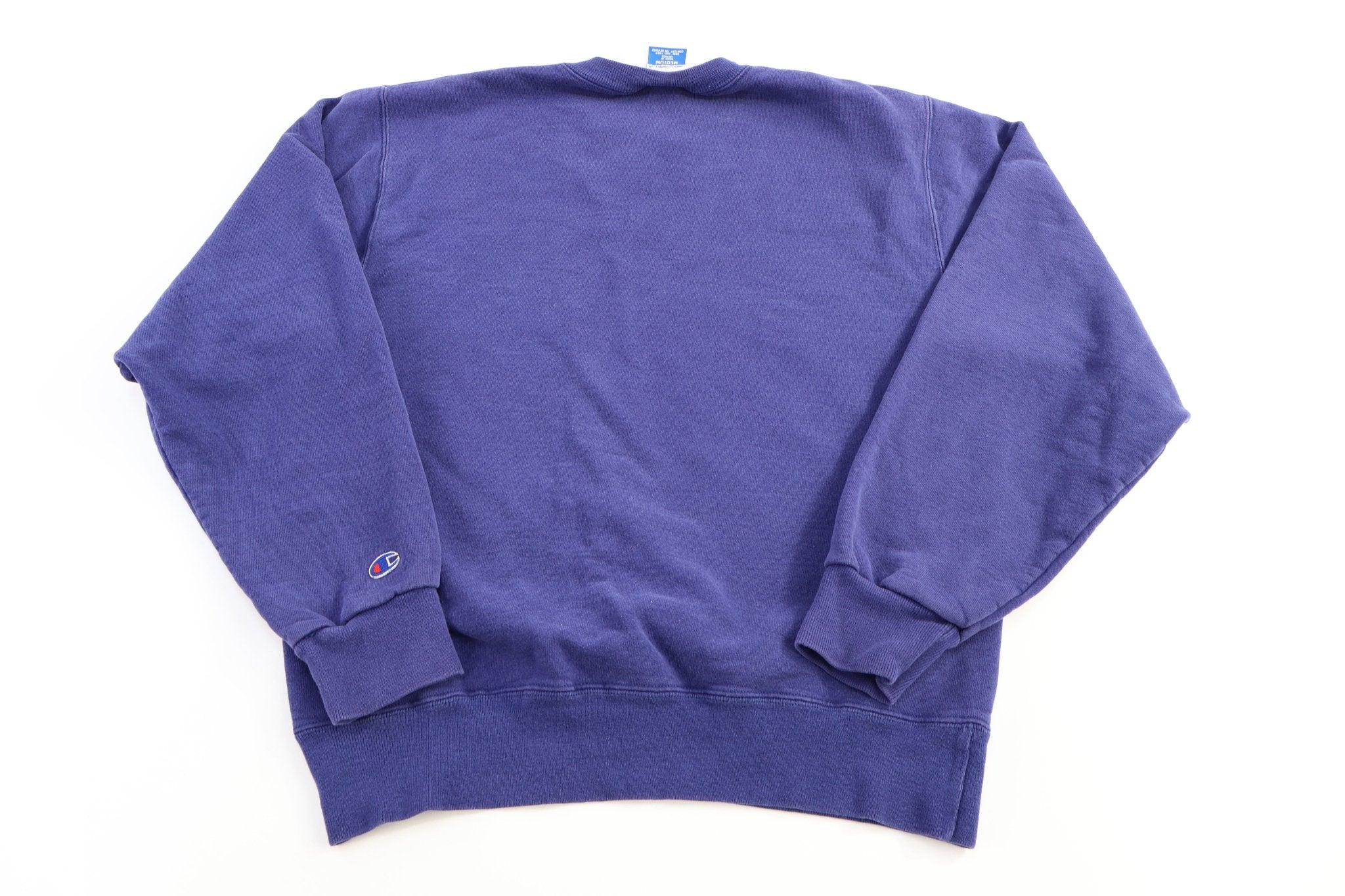 90's Champion Embroidered Logo Purple Sweatshirt - Sweatshirt - Thrifted Threads
