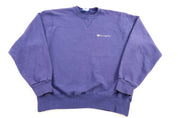 90's Champion Embroidered Logo Purple Sweatshirt - Sweatshirt - Thrifted Threads