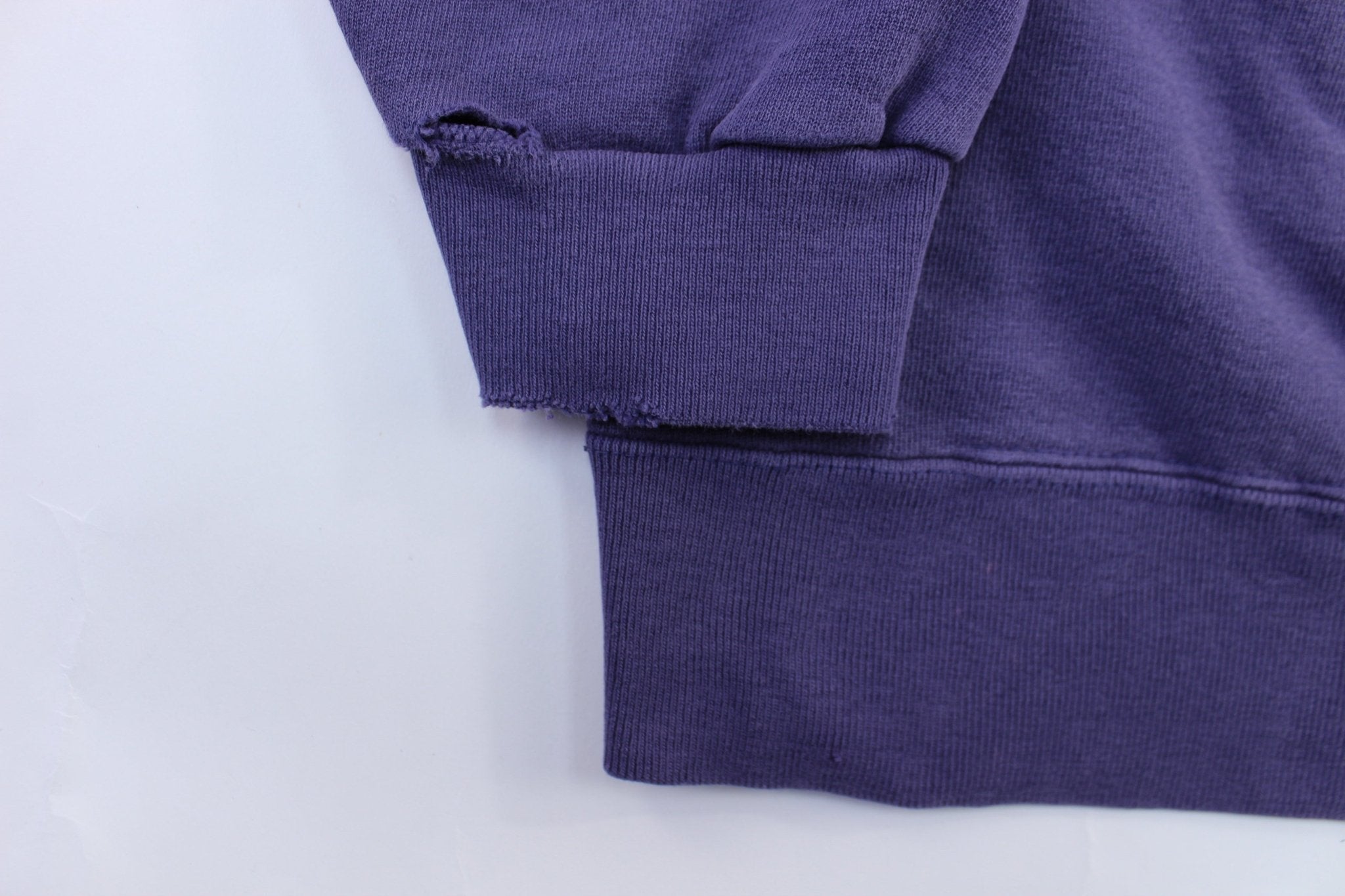 90's Champion Embroidered Logo Purple Sweatshirt - Sweatshirt - Thrifted Threads