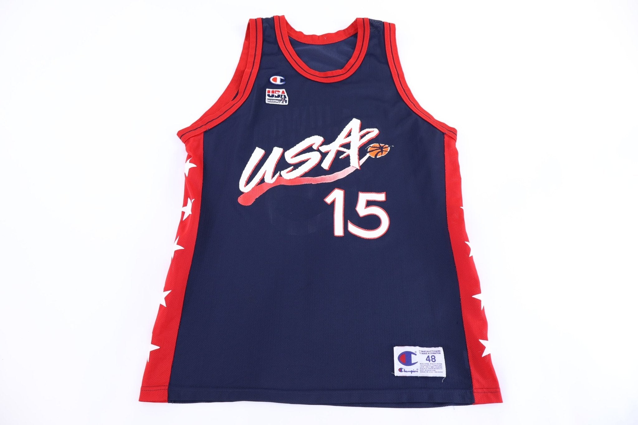 90's Champion Hakeem Olajuwon United States Basketball Jersey - Jerseys/Tanks - Thrifted Threads