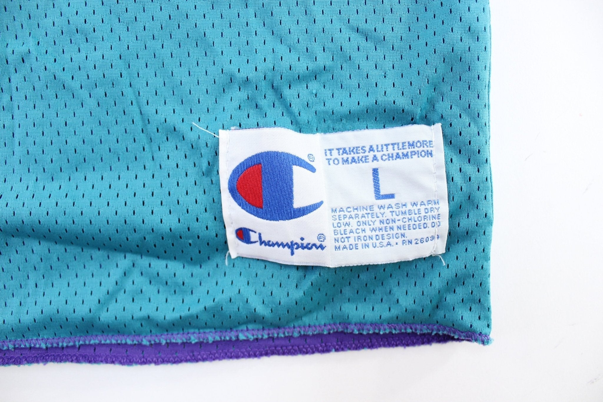 90's Champion Logo Charlotte Hornets Practice Jersey - Jerseys/Tanks - Thrifted Threads