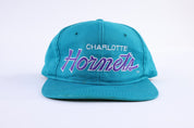 90's Charlotte Hornets Snapback Hat - Hats - Thrifted Threads