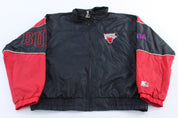90's Chicago Bulls Basketball Embroidered Starter Zip Up Jacket - ThriftedThreads.com