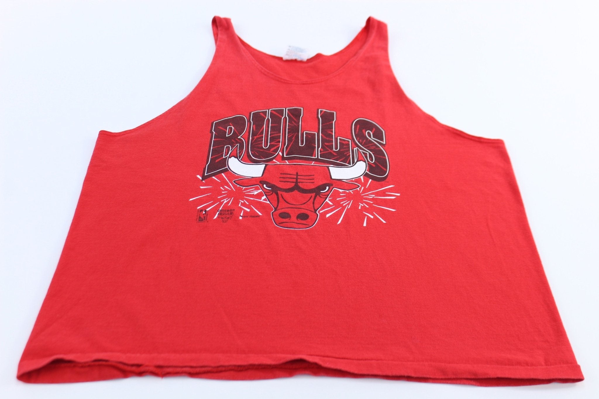 90's Chicago Bulls Basketball Graphic Tank Top - ThriftedThreads.com