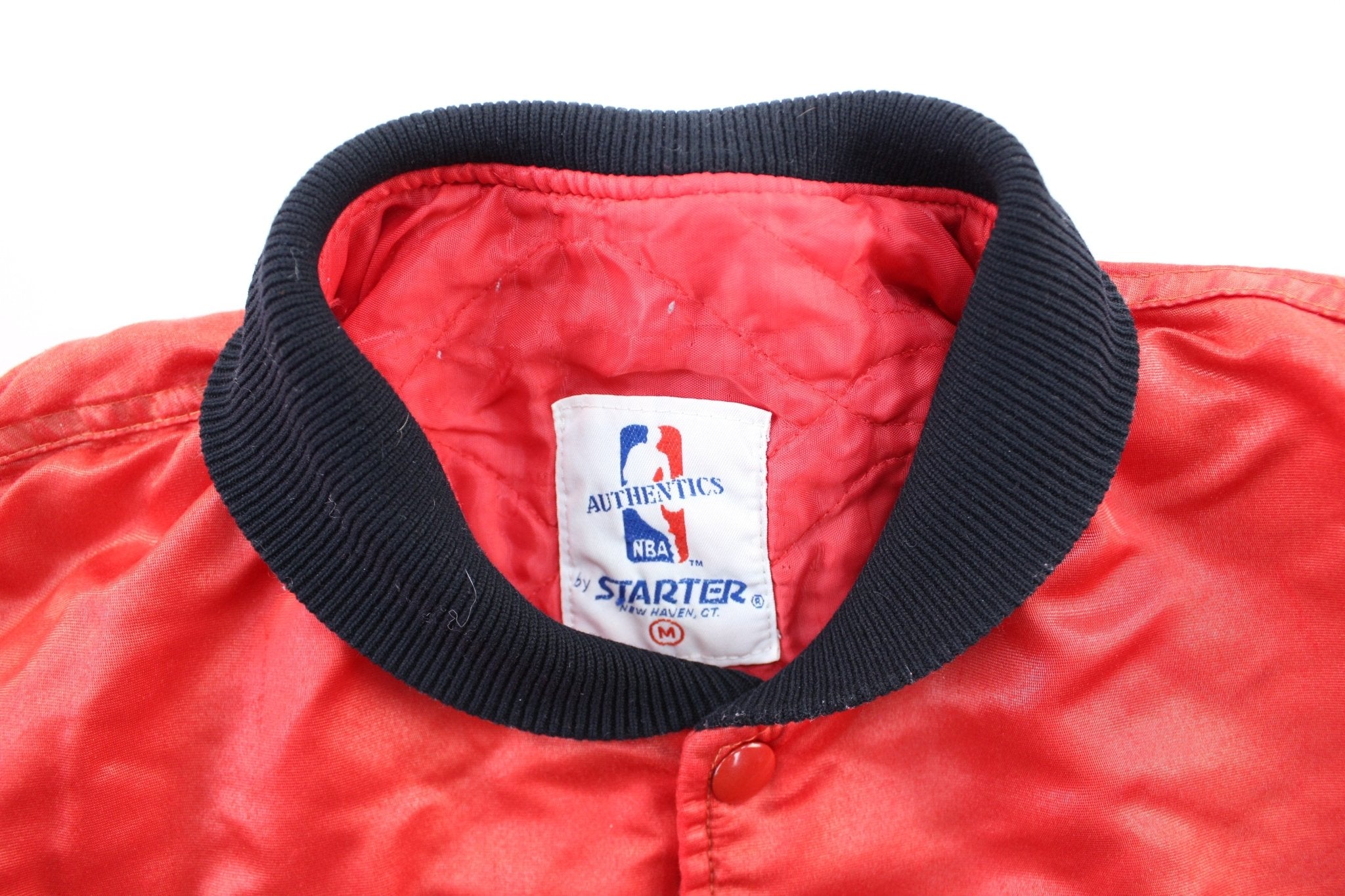 90's Chicago Bulls Embroidered Starter Jacket - ThriftedThreads.com