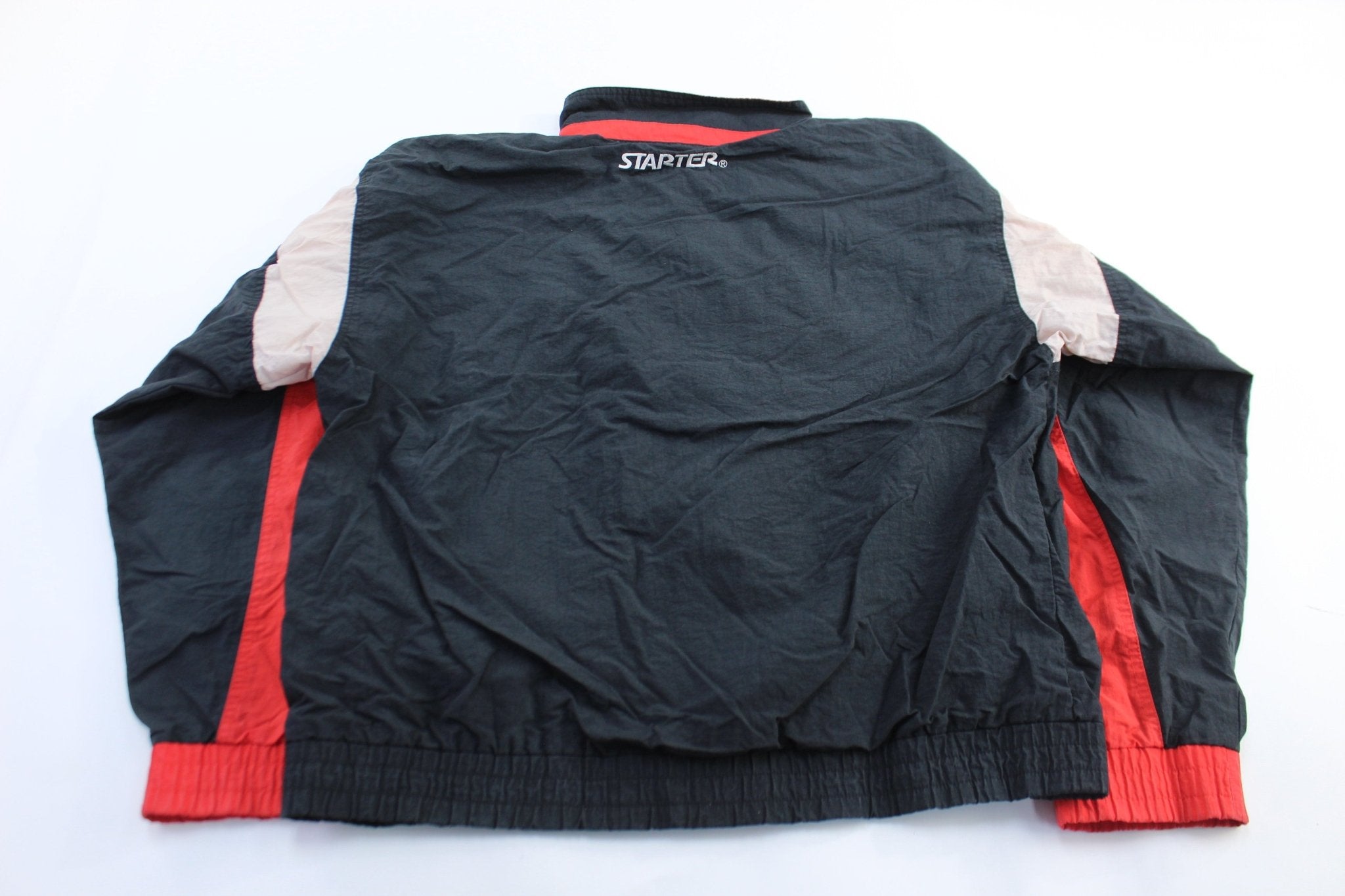 90's Chicago Bulls Embroidered Starter Zip Up Jacket - ThriftedThreads.com