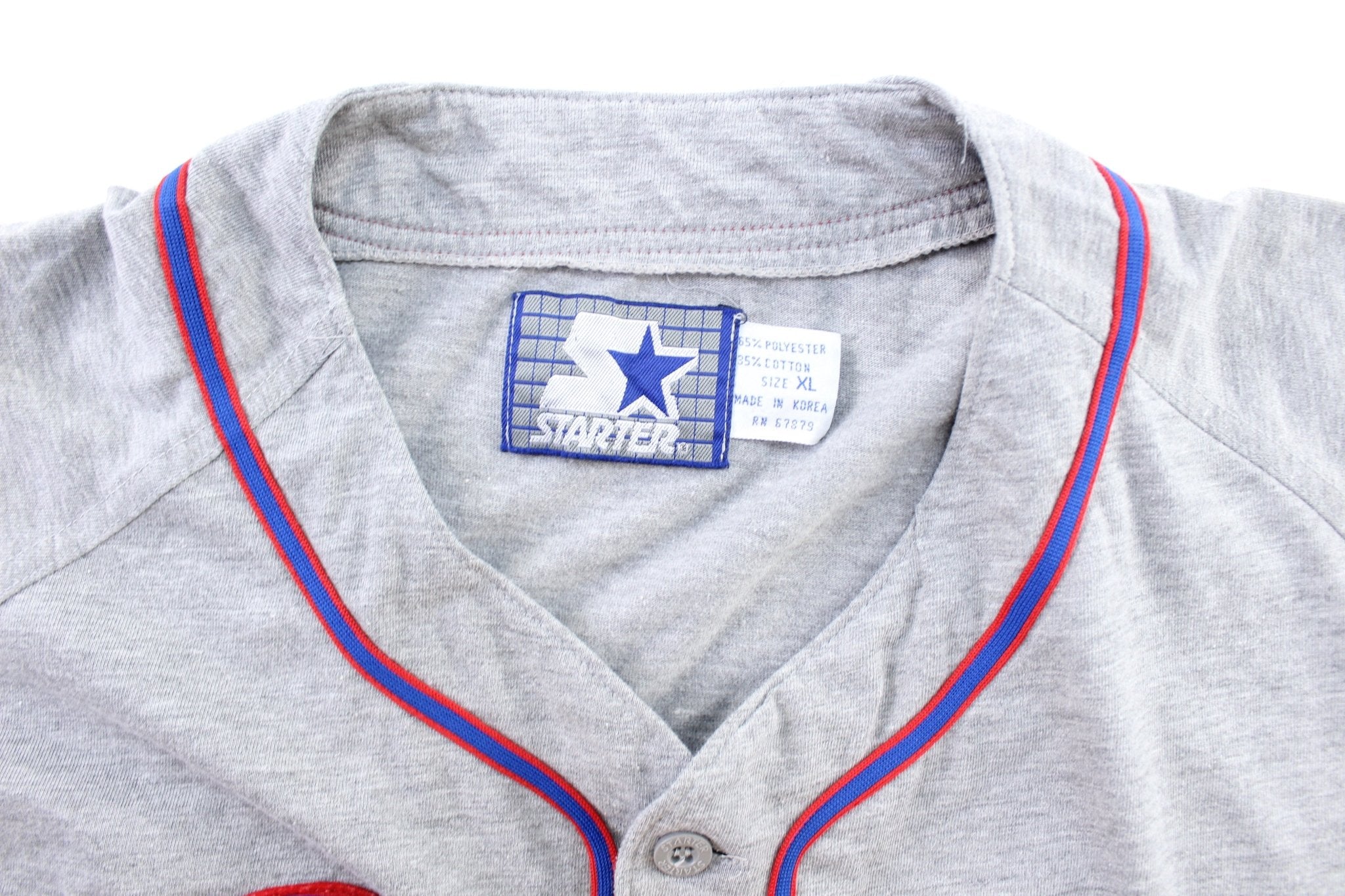 90's Chicago Cubs Embroidered Starter Baseball Jersey - ThriftedThreads.com