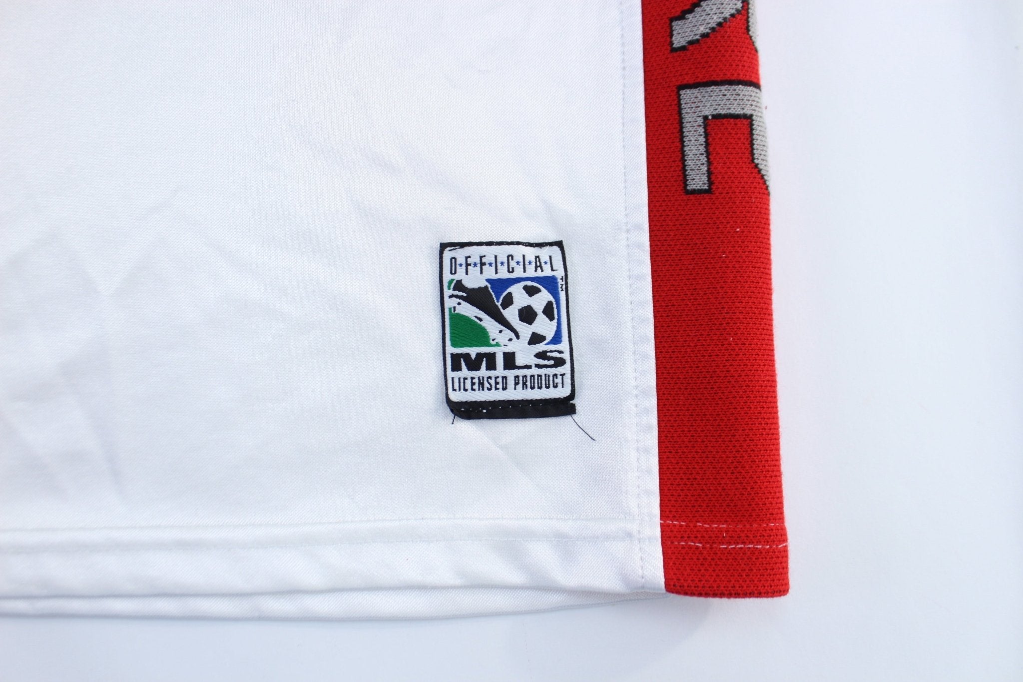 90’s Chicago Fire RED & White MLS Soccer Jersey - ThriftedThreads.com