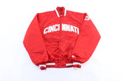 90's Cincinnati Reds Embroidered Starter Bomber Jacket - ThriftedThreads.com