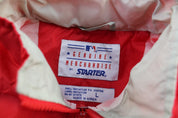 90's Cincinnati Reds Embroidered Starter Zip Up Jacket - ThriftedThreads.com