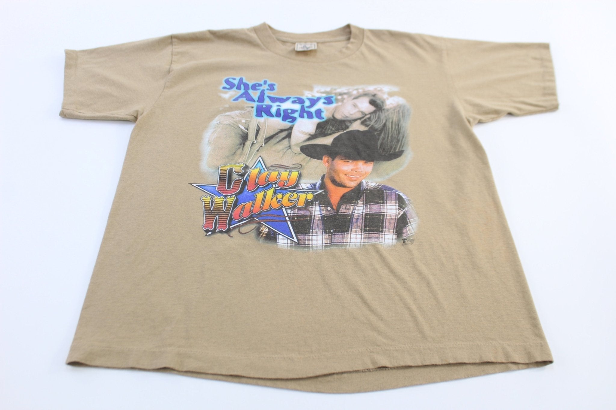 90's Clay Walker "She's Always Right" T-shirt - Shirts & Tops - Thrifted Threads
