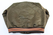 90's Cleveland Browns Embroidered Chalk Line Bomber Jacket - Jackets - Thrifted Threads