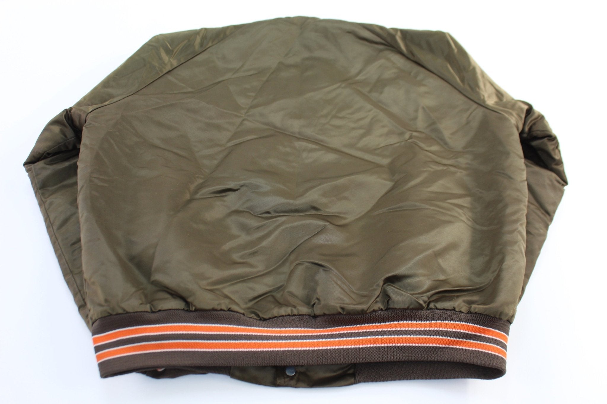 90's Cleveland Browns Embroidered Chalk Line Bomber Jacket - Jackets - Thrifted Threads