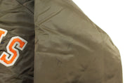 90's Cleveland Browns Embroidered Chalk Line Bomber Jacket - Jackets - Thrifted Threads