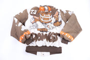 90's Cleveland Browns Football Bomber Chalk Line Jacket - jacket - Thrifted Threads