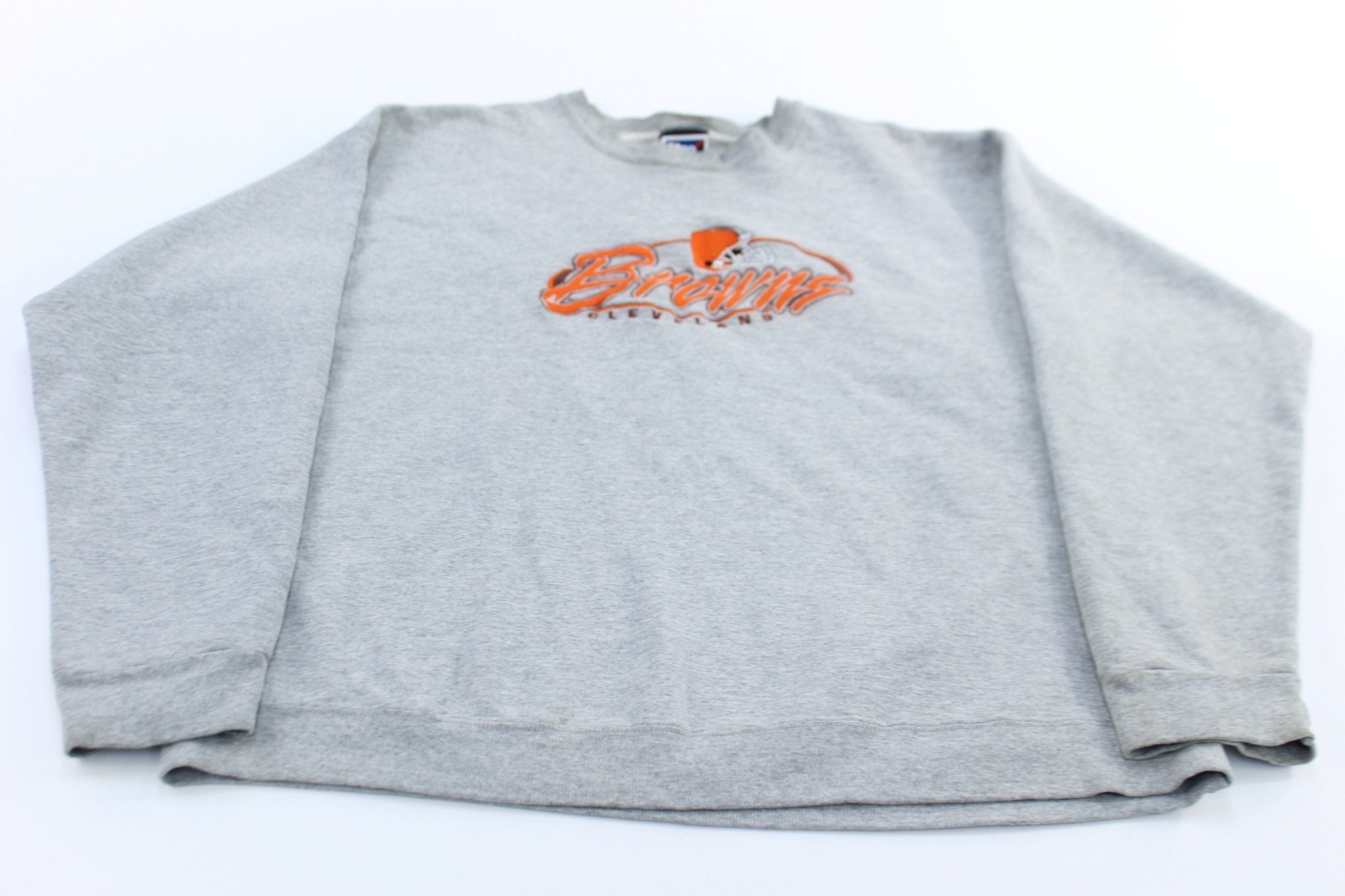 90's Cleveland Browns Football Embroidered Pro Player Sweatshirt - ThriftedThreads.com