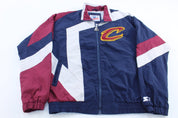 90’s Cleveland Cavaliers Embroidered Starter Zip Up Jacket - ThriftedThreads.com