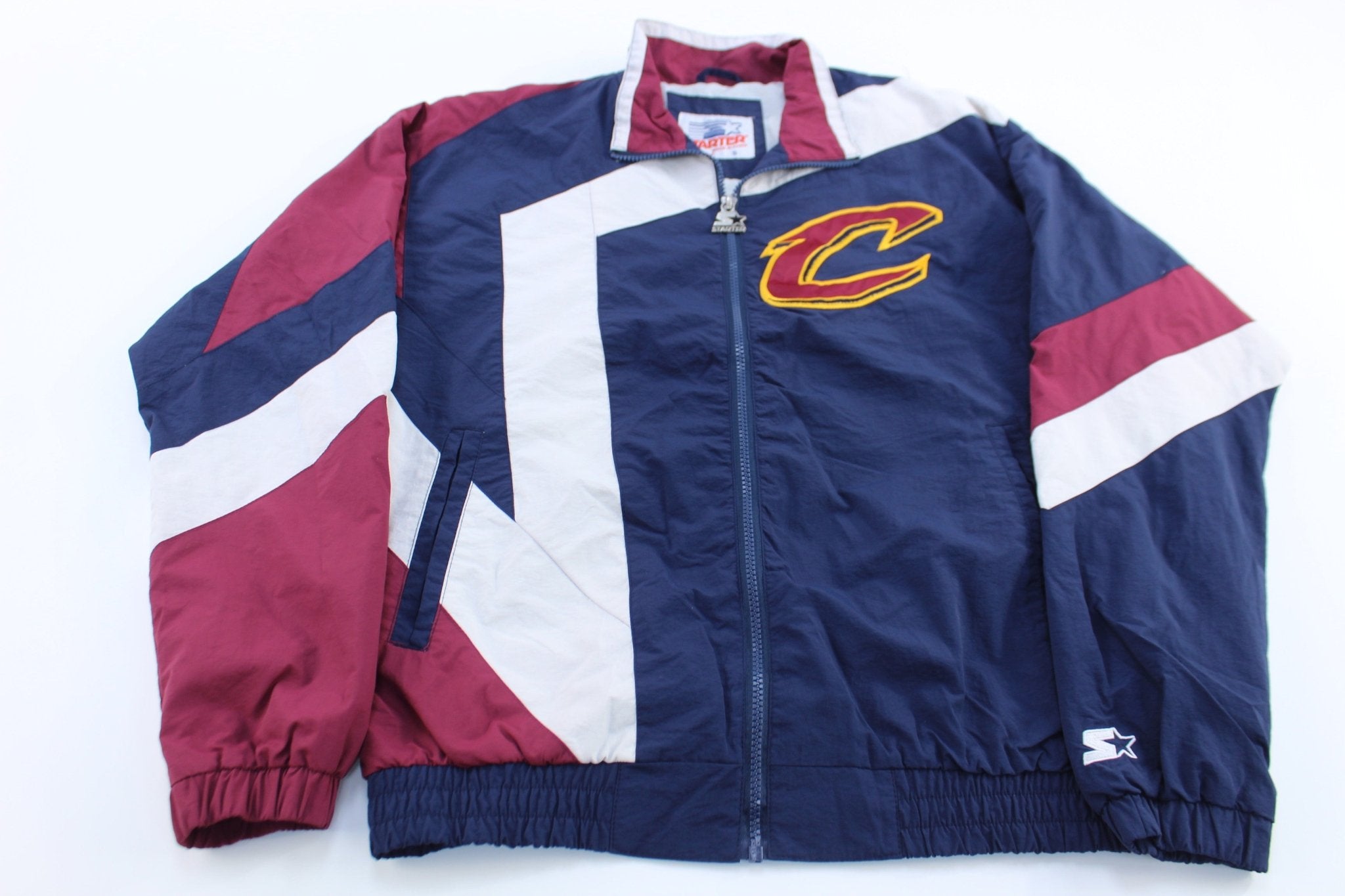 90’s Cleveland Cavaliers Embroidered Starter Zip Up Jacket - ThriftedThreads.com