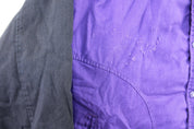 90's Colorado Rockies Embroidered Black & Purple Varsity Jacket - ThriftedThreads.com