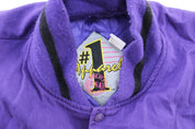90's Colorado Rockies Embroidered Black & Purple Varsity Jacket - Jacket - Thrifted Threads