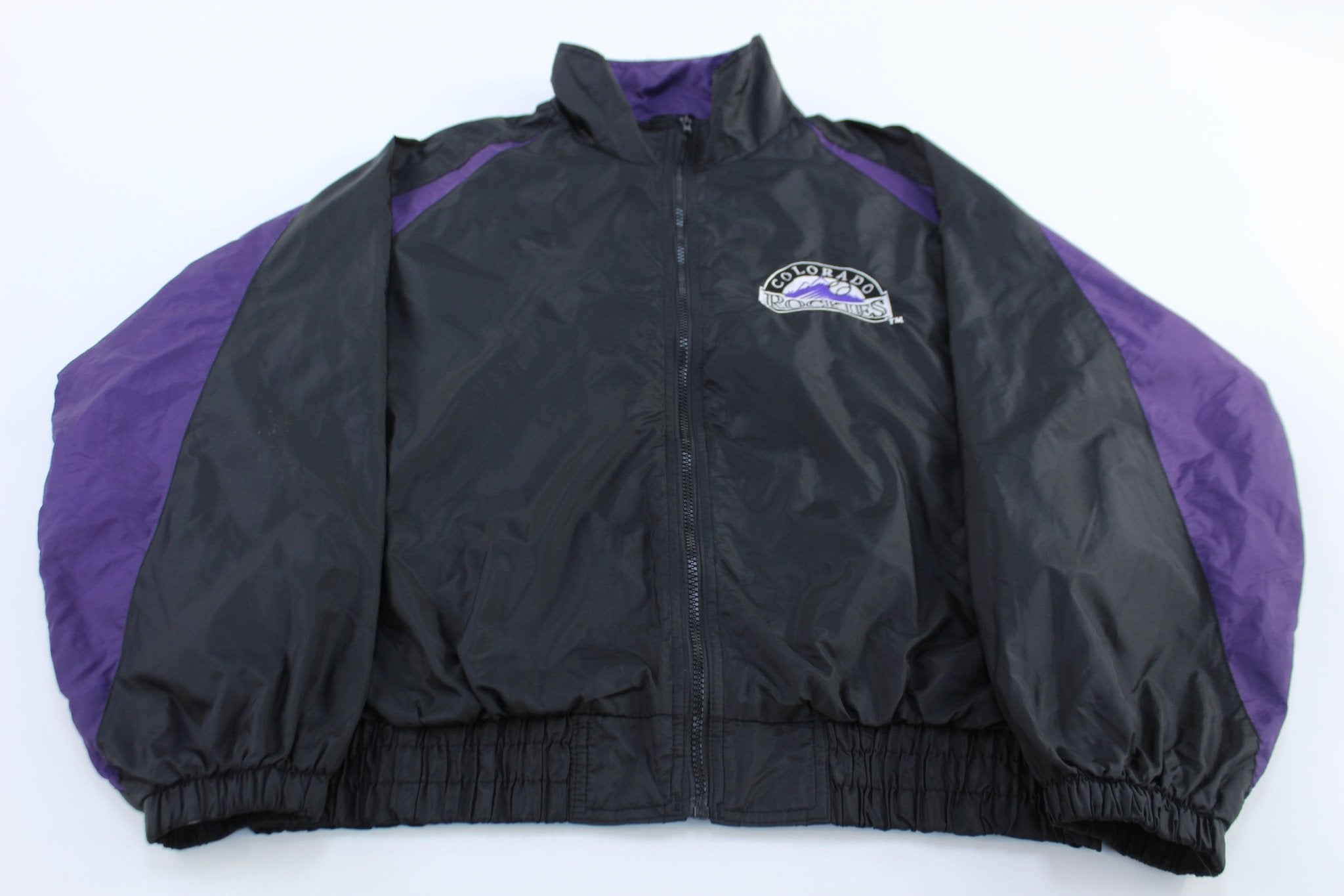 90's Colorado Rockies Embroidered Zip Up Jacket - ThriftedThreads.com